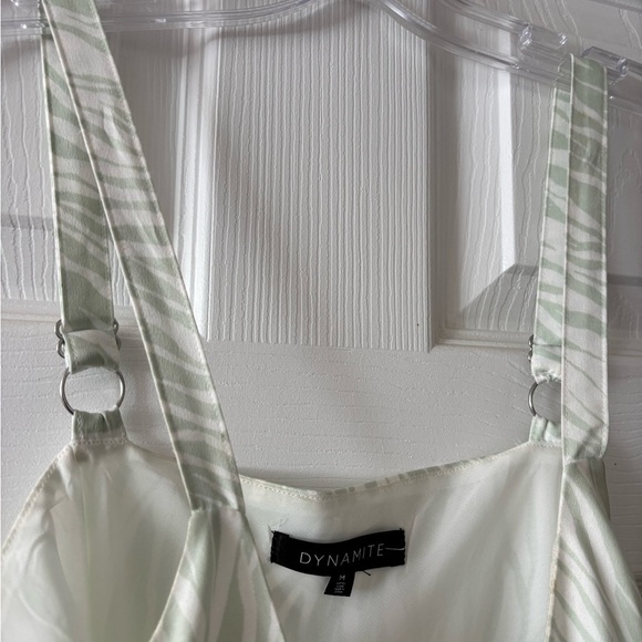 Dynamite Cream Midi Slip Dress Spaghetti Strap V-Neck - Picture 4 of 6